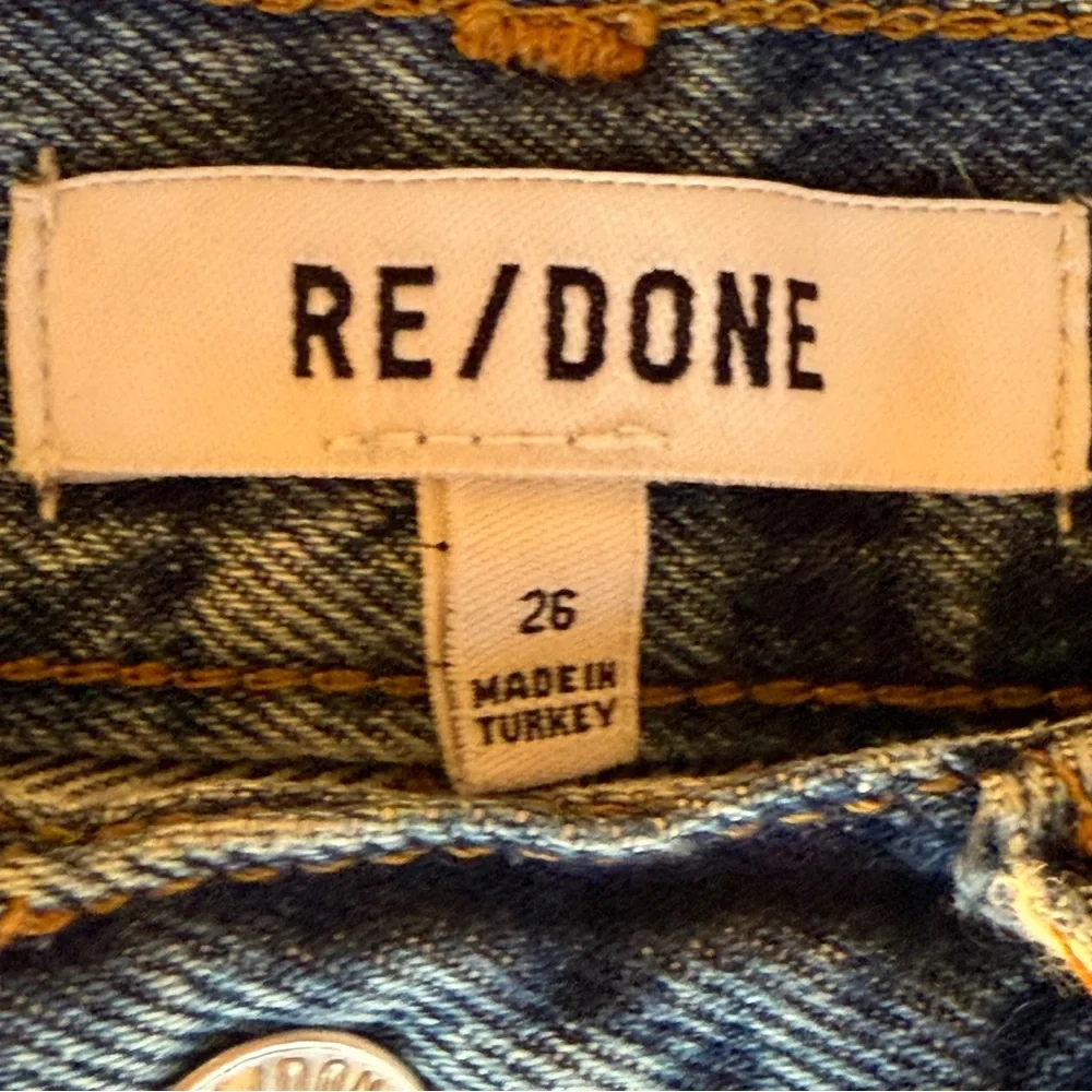 Re/Done 70S Stove Pipe Denim Age 20 Straight Blue Jeans Size 26